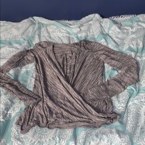 - Grey and black top